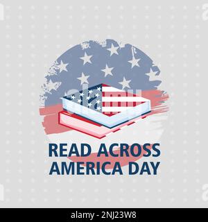 Lisez Across America Day concept, illustration vectorielle d'arrière-plan moderne Illustration de Vecteur