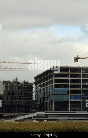 La construction du siège d'Amazon sur le site du River Club à Cape Town, en Afrique du Sud. Banque D'Images