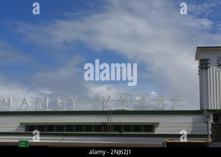 501 le quai moderne de Manly a été reconstruit dans sa forme actuelle au début de 1940s. Sydney-Australie. Banque D'Images