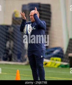 22nd février 2023 : Guinness six Nations 2023. ScotlandÕs WP Nel pendant la session d'entraînement de l'équipe de rugby d'Écosse, Oriam, Riccarton, Édimbourg. Crédit : Ian Rutherford Alay Live News Banque D'Images