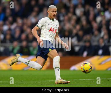 19 Fév 2023 - Tottenham Hotspur v West Ham United - Premier League - Tottenham Hotspur Stadium Tottenham's Richarlison lors du match de la Premier League contre West Ham. Image : Mark pain / Alamy Live News Banque D'Images