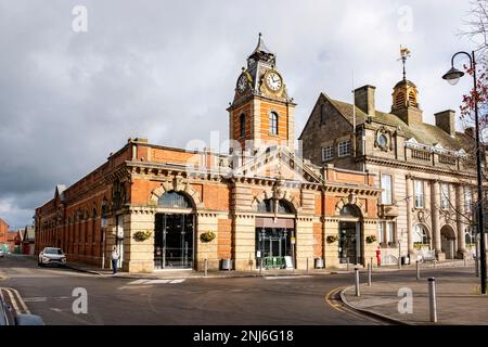 Le Market Hall dans le centre-ville de Crewe Cheshire Royaume-Uni Banque D'Images