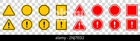 Mise en garde. Points d'exclamation. Illustration de Vecteur