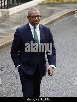 Londres, Downing Street, Royaume-Uni. 25th octobre 2022. James, un député conservateur astucieux, actuellement sec d'État pour les affaires étrangères, le commonwealth, le développement. Banque D'Images