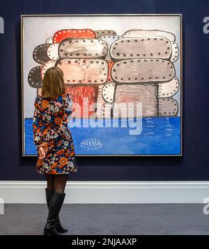 Londres, Angleterre, Royaume-Uni. 22nd févr. 2023. Philip Guston, Odessa, 2-3m, est vu en avant de Sotheby's Auctions of Modern & Contemporary Art à Londres. (Credit image: © Tayfun Salci/ZUMA Press Wire) USAGE ÉDITORIAL SEULEMENT! Non destiné À un usage commercial ! Banque D'Images