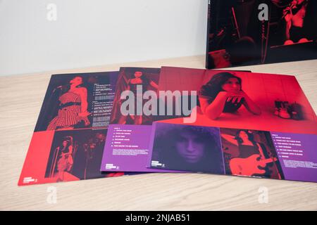 Subcarpathia, Pologne - février 2023, Amy Winehouse à la BBC Limited 3LP sortie 2012 - Vinyl Record Collection Cover, belle longue pièce Banque D'Images