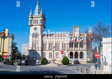 Hôtel de ville de Sintra (Camara Municipal de Sintra), remarquable bâtiment dans le style Manueline de l'architecture, Portugal Banque D'Images