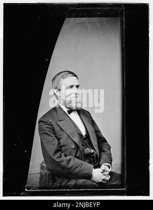 Portrait de l'honorable Schuyler Colfax, 17e vice-président des États-Unis, capturé en tenue officielle. Banque D'Images