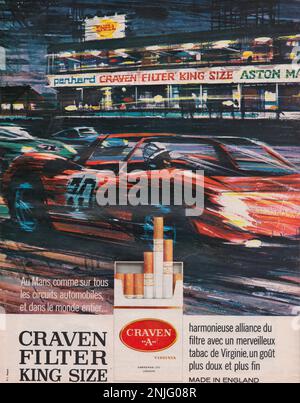 Cigarettes Craven magazine français publicité cigarettes Craven publicité filtres Craven publice Banque D'Images