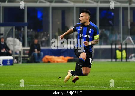 Lautaro Martinez (FC Inter) lors du match de football de l'UEFA Champions League entre le FC Internazionale et le FC Porto sur 22 février 2023 au stade Giuseppe Meazza de Milan, en Italie. Photo Luca Rossini/E-Mage Banque D'Images