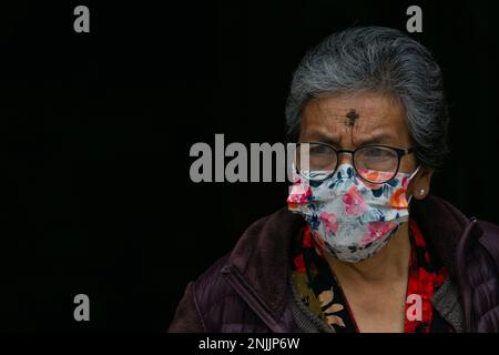 Mexico. 22nd févr. 2023. Mexique: Des milliers de fidèles vont dans les églises locales pour marquer leur front avec des cendres en forme de croix à la paroisse de la Sainte famille située dans le Nord de Rome dans le cadre de la célébration du 'mercredi des cendres', avec laquelle le Carême commence. Sur 22 février 2023 à Mexico, Mexique. (Credit image: © David Patricio/eyepix via ZUMA Press Wire) USAGE ÉDITORIAL SEULEMENT! Non destiné À un usage commercial ! Banque D'Images