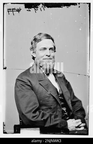 Portrait de l'honorable Schuyler Colfax de l'Indiana, figurant dans la collection Brady-Handy de la Bibliothèque du Congrès, représentant le politicien américain du XIXe siècle. Banque D'Images