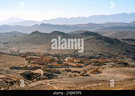 Afrika, Marokko, Dorf an der R106 Banque D'Images