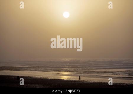 Afrika, Marokko, Südmarokko, Sidi Ifni, Strand Banque D'Images