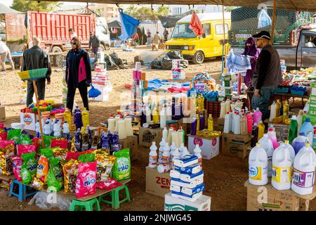 Afrika, Marokko, Südmarokko, Sidi Ifni, Wochenmarkt Banque D'Images