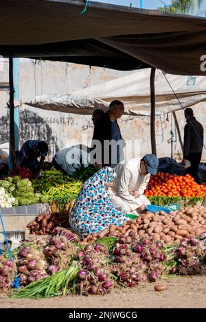 Afrika, Marokko, Südmarokko, Sidi Ifni, Wochenmarkt Banque D'Images