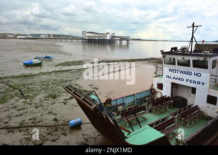 Weston-Super-mare - 14th mai 2021:Westward HO Island Ferry Banque D'Images