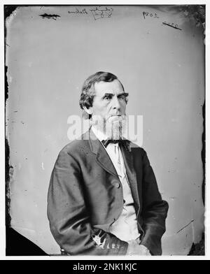 Columbus Delano, l'hon. de l'Ohio. Délégué à la convention nationale républicaine à Chicago en 1860. Deuxièmement, la nomination d'Abraham Lincoln comme candidat à la presse américaine Commissaire d'État général de l'Ohio en 1861 Banque D'Images