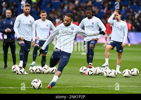 Julien Mattia / le Pictorium - PSG / LOSC - 24th jours de Ligue 1 Uber Eat. - 19/2/2023 - France / Ile-de-France (région) / Paris - Neymar Jr lors du match entre Paris Saint Germain (PSG) et LOSC (Lille) au Parc des Princes du 19 février 2023. Banque D'Images