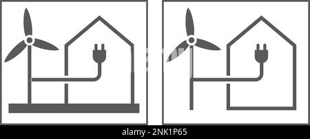 Énergie éolienne pour la production d'énergie verte, éolienne pour la production d'électricité Illustration de Vecteur