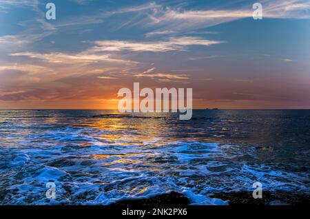 Magnifique plage au coucher du soleil à Perth en Australie occidentale Banque D'Images