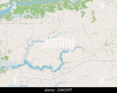 Sedhiou, région du Sénégal. Ouvrez la carte des rues Banque D'Images