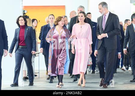 Madrid. Espagne. 20230223, le roi Felipe VI d'Espagne, la reine Letizia d'Espagne visite la foire ARCO à l'IFEMA sur 23 février 2023 à Madrid, Espagne Banque D'Images