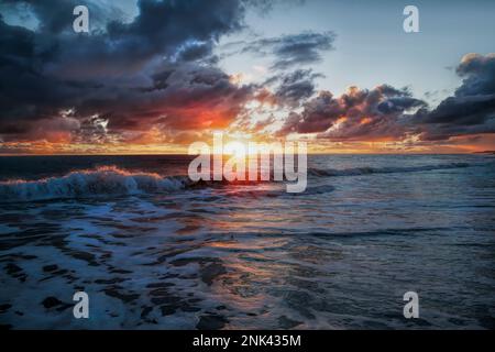 Magnifique plage au coucher du soleil à Perth en Australie occidentale Banque D'Images