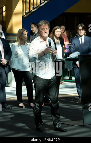 INAUGURATION DE LA PISCINE MOLITOR À PARIS SÉBASTIEN BAZIN PRÉSIDENT ACCOR DE LA PISCINE Banque D'Images