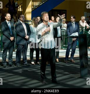 INAUGURATION DE LA PISCINE MOLITOR À PARIS SÉBASTIEN BAZIN PRÉSIDENT ACCOR DE LA PISCINE Banque D'Images