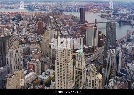 Manhattan Midtown Skyline avec gratte-ciel. New York, États-Unis Banque D'Images