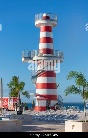 Le phare du terminal de croisière la Romana, la Romana, République dominicaine (Republica Dominicana), grandes Antilles, Caraïbes Banque D'Images