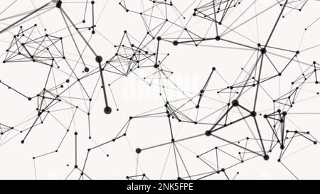 Résumé technologie plexus futuriste réseau arrière-plan. Effet plexus. Point abstrait et plexus de communication. Résumé de la technologie et de la science Banque D'Images