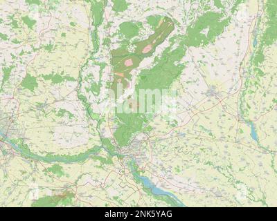 Bratislava, région de Slovaquie. Ouvrez la carte des rues Banque D'Images