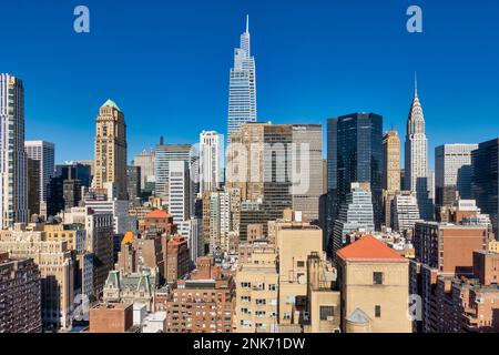 Horizon de Midtown Manhattan avec un Vanderbilt, New York 2023 Banque D'Images