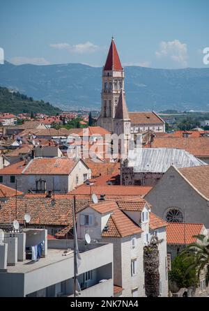 Vieille ville de Trogir, ponts et château, Croatie Banque D'Images