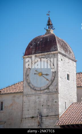 Vieille ville de Trogir, ponts et château, Croatie Banque D'Images