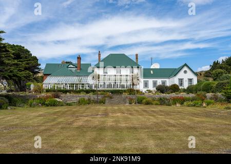 Maison du gouvernement, résidence officielle du gouverneur construite en 1845 dans les îles Falkland de Stanley Banque D'Images