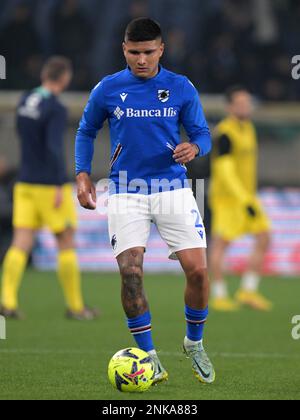 GÊNES - Jeison Murillo d'UC Sampdoria pendant la série italienne Un match entre UC Sampdoria et FC Internazionale Milan au stade Luigi Ferraris sur 13 février 2023 à Gênes, Italie. AP | hauteur néerlandaise | GERRIT DE COLOGNE Banque D'Images