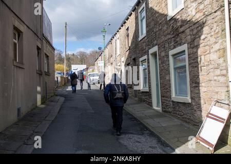 Padiham, Angleterre 05 mars 2022. Le match de première division de la Ligue de football des comtés du Nord-Ouest entre Padiham et Ashton Athletic. Banque D'Images