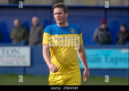 Padiham, Angleterre 05 mars 2022. Le match de première division de la Ligue de football des comtés du Nord-Ouest entre Padiham et Ashton Athletic. Banque D'Images