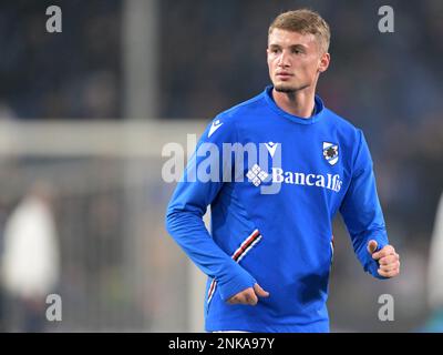 GÊNES - Michael Cuisance de UC Sampdoria pendant la série italienne Un match entre UC Sampdoria et FC Internazionale Milan au stade Luigi Ferraris sur 13 février 2023 à Gênes, Italie. AP | hauteur néerlandaise | GERRIT DE COLOGNE Banque D'Images