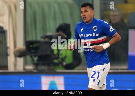 GÊNES - Jeison Murillo d'UC Sampdoria pendant la série italienne Un match entre UC Sampdoria et FC Internazionale Milan au stade Luigi Ferraris sur 13 février 2023 à Gênes, Italie. AP | hauteur néerlandaise | GERRIT DE COLOGNE Banque D'Images