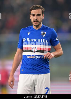 GÊNES - Harry Winks de UC Sampdoria pendant la série italienne Un match entre UC Sampdoria et FC Internazionale Milan au stade Luigi Ferraris sur 13 février 2023 à Gênes, Italie. AP | hauteur néerlandaise | GERRIT DE COLOGNE Banque D'Images