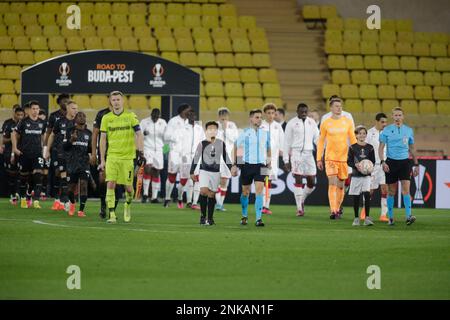 UEFA Europa League jouer, comme Monaco V Bayer 04 Leverkusen Banque D'Images