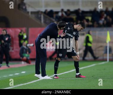 UEFA Europa League jouer, comme Monaco V Bayer 04 Leverkusen Banque D'Images