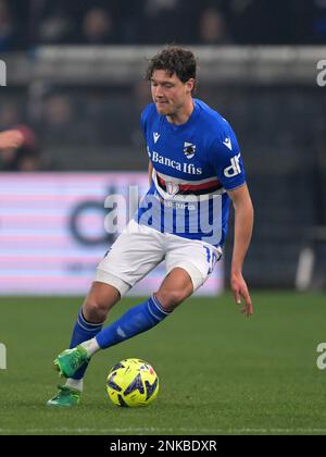 GÊNES - Sam Lammers de UC Sampdoria pendant la série italienne Un match entre UC Sampdoria et FC Internazionale Milan au stade Luigi Ferraris sur 13 février 2023 à Gênes, Italie. AP | hauteur néerlandaise | GERRIT DE COLOGNE Banque D'Images