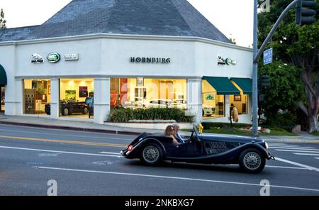 Salle d'exposition Hornburg Jaguar sur le Sunset Strip, à West Hollywood, Californie Banque D'Images