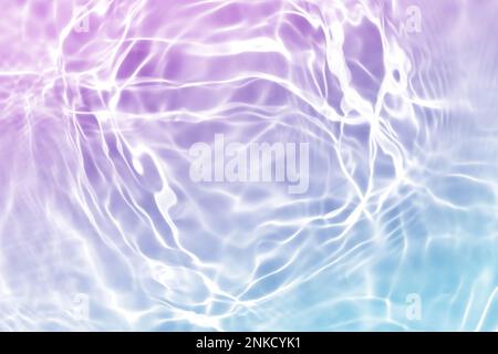 vague d'eau bleu violet abstrait, texture de motif de tourbillon naturel pur, photographie de fond Banque D'Images
