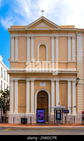 Monaco, France - 2 août 2022 : Chapelle de la Visitation Chapelle de la place de la Visitation à Monaco ville quartier de la vieille ville royale Banque D'Images